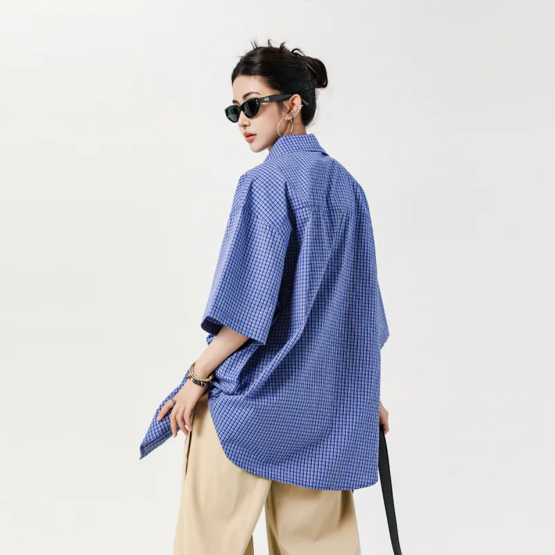 EMINU Shirts Unisex Colorful Blue-3
