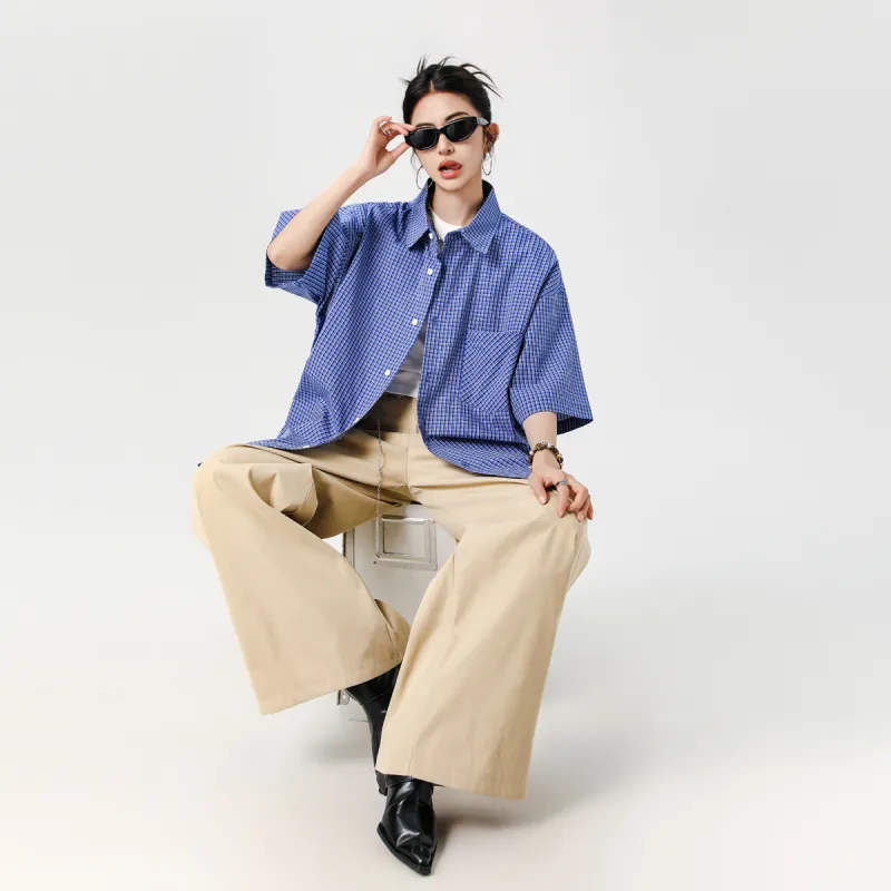EMINU Shirts Unisex Colorful Blue-4