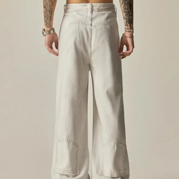 EMINU Jeans Unisex Do Dirty White-3