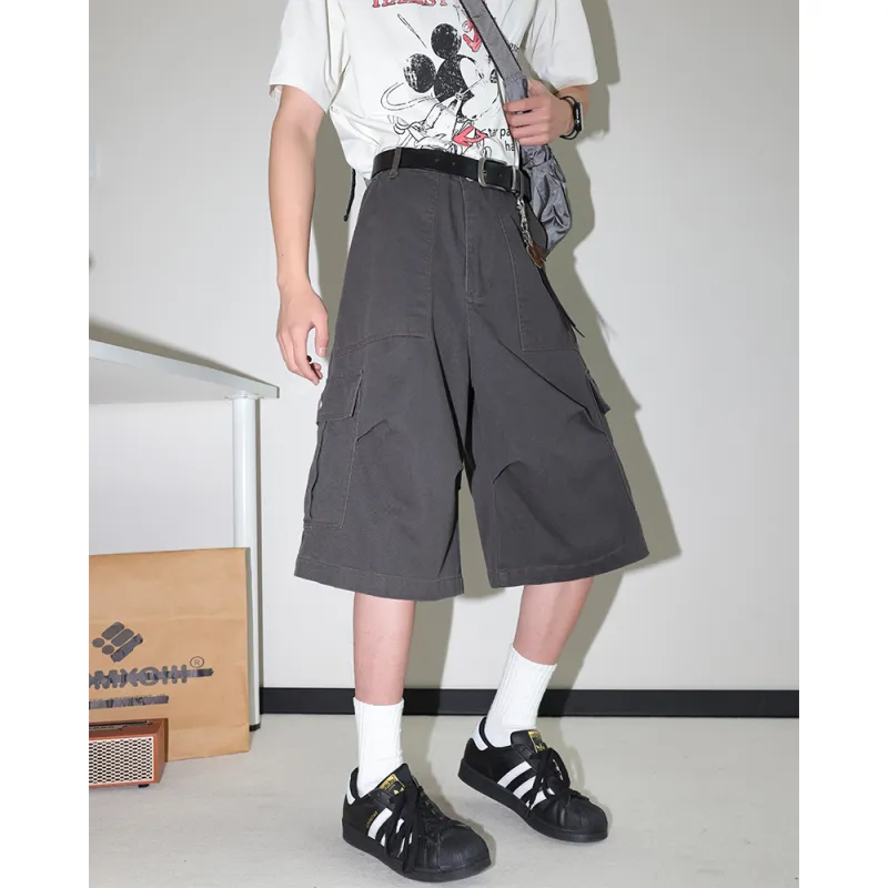 EMINU Cargo Shorts Unisex Coffee-3