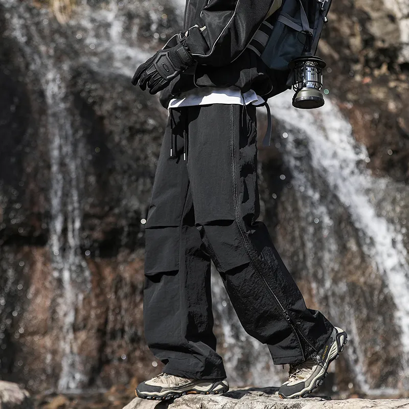 EMINU Casual Pants Unisex Black-3
