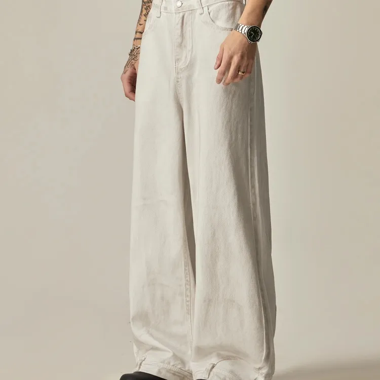 EMINU Jeans Unisex Do Dirty White-4