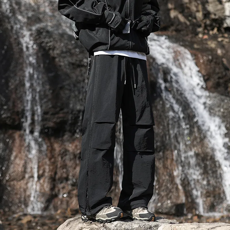 EMINU Casual Pants Unisex Black-2