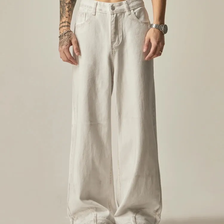 EMINU Jeans Unisex Do Dirty White-6