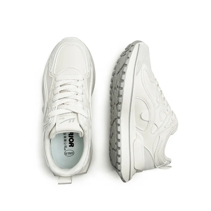 Warrior Youth Campus Cortez Shoes Trendy Sneakers & Casual Shoes Low Top Casual Athletic Shoes Women's Beige Gray-2