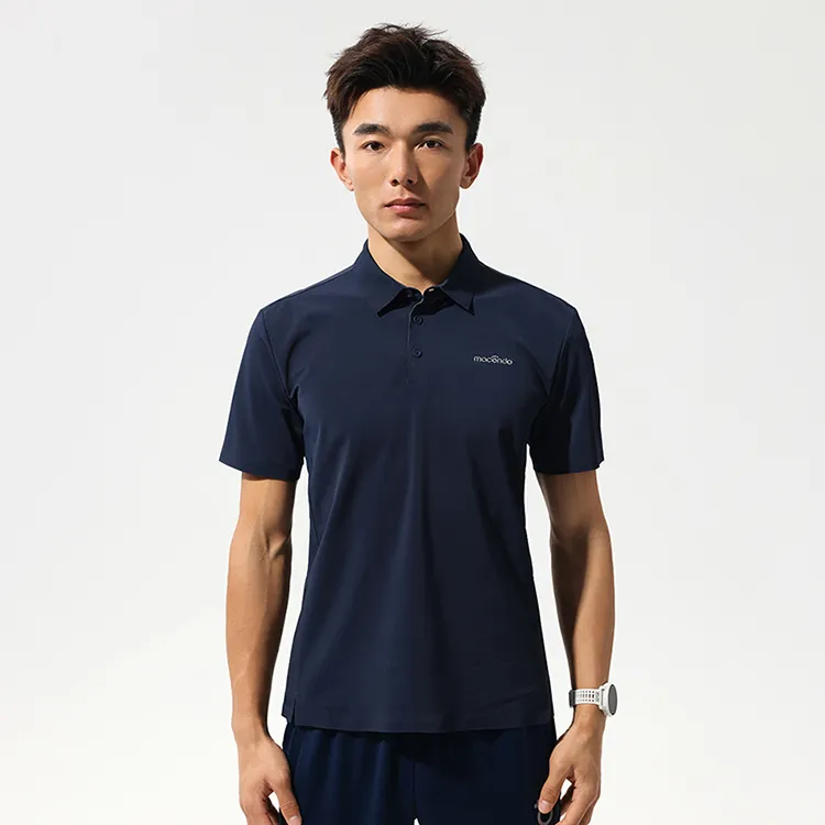 Macondo Polo Shirt Men's Night Sea Blue-3