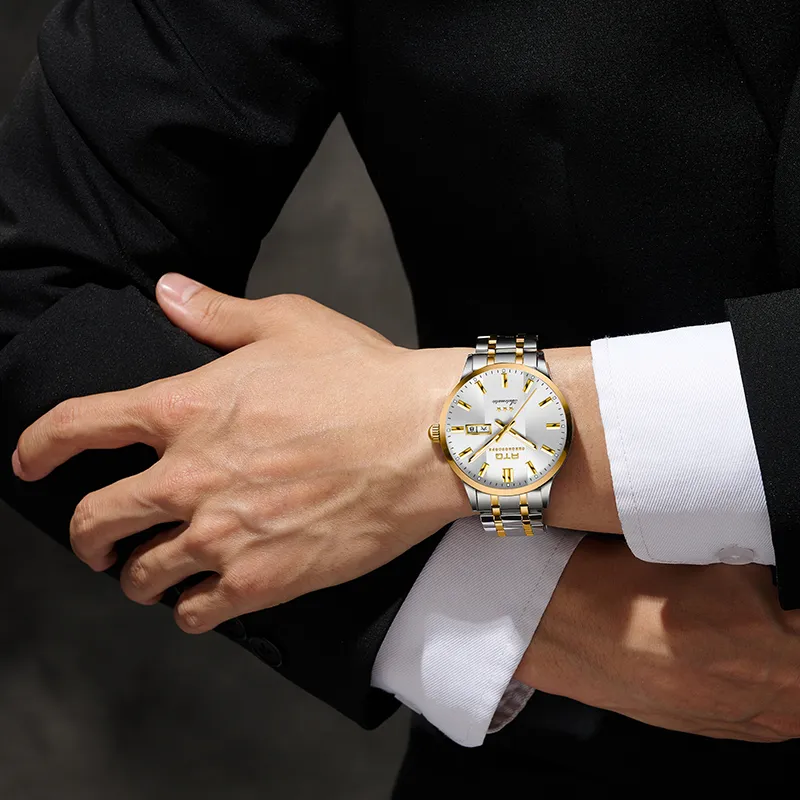 ATQ Elegant Series Automatic Mechanical Movement Stainless Steel Watchband Watch Men's Watches Gray Dial-16