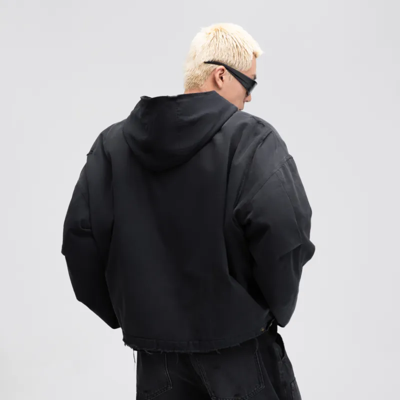 Fearless East Jackets Coats Unisex Faded Black-3