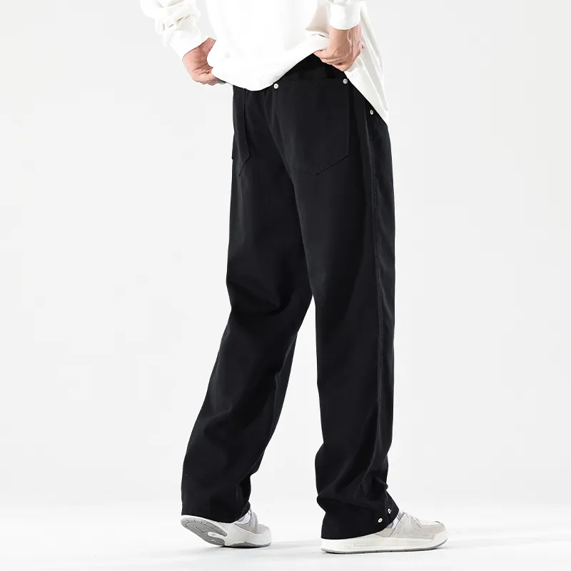 TESTUNG Casual Pants Men's Black-1