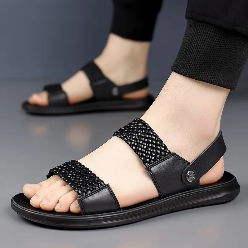 Frank Mully Beach Sandals Men's Black-2