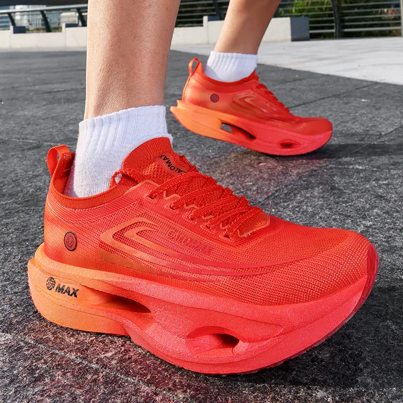 CALOMAX Running Shoes Unisex Low Top Red-5