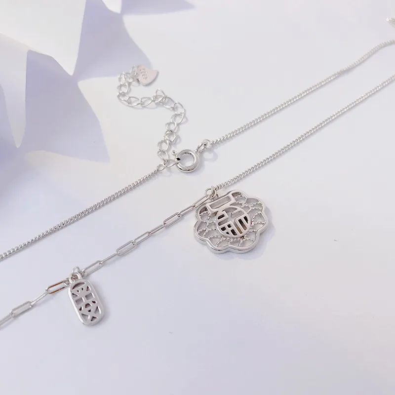 FROMLOVER 925 Sterling Silver Necklaces Women's-4