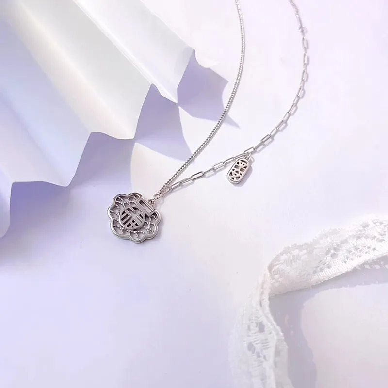 FROMLOVER 925 Sterling Silver Necklaces Women's-1