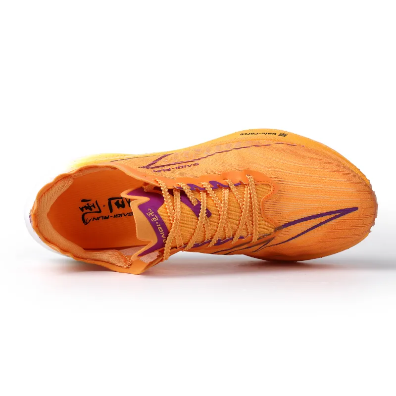 SAIQI Low Top Hui Technology Running Shoes Unisex Bounding Orange Flame-3