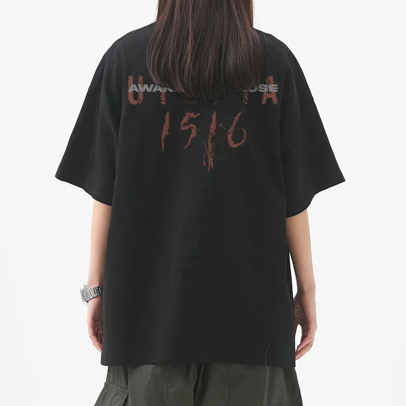 AWAKEN THE ROSE T Shirts Unisex Black-3
