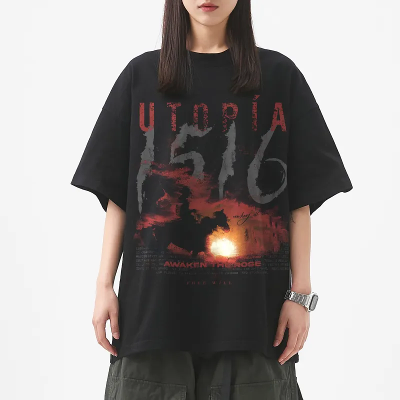 AWAKEN THE ROSE T Shirt Unisex Black-2