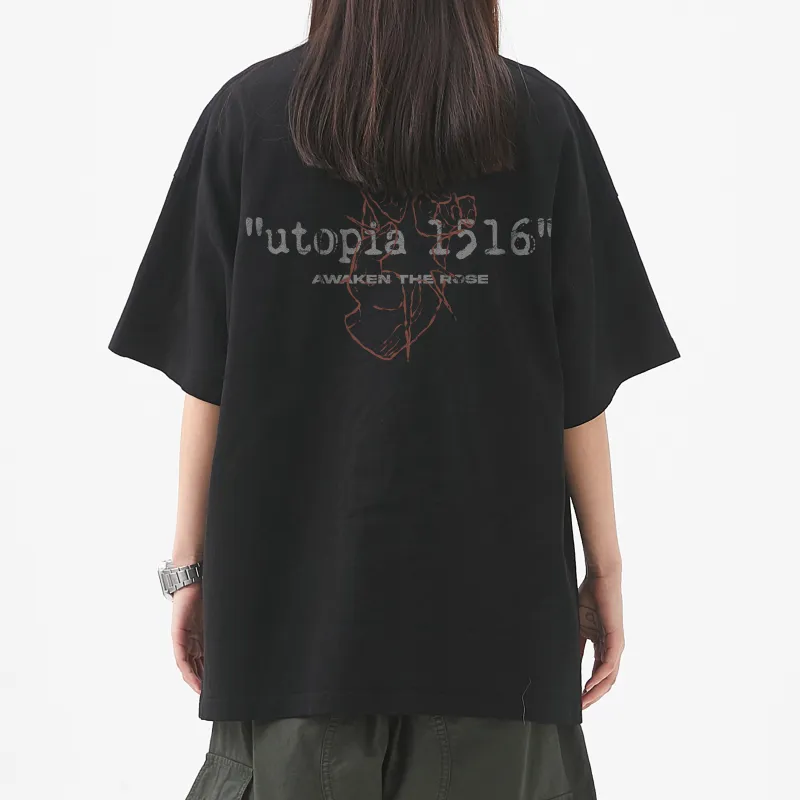 AWAKEN THE ROSE T Shirt Unisex Black-3