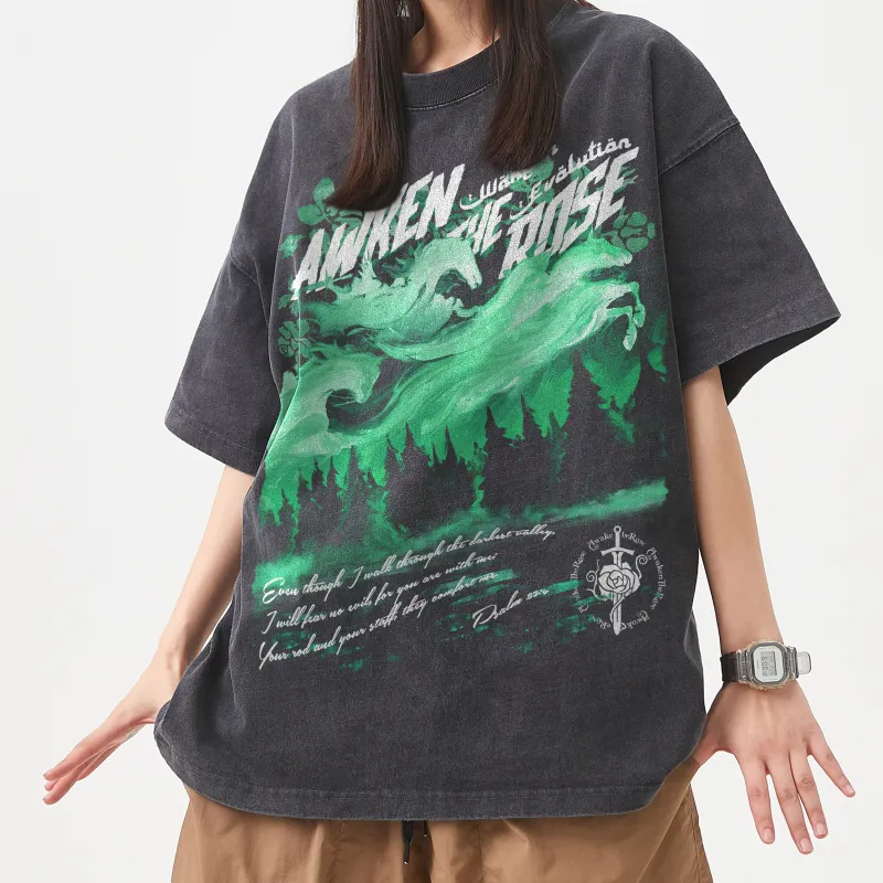AWAKEN THE ROSE T Shirt Unisex Black-2