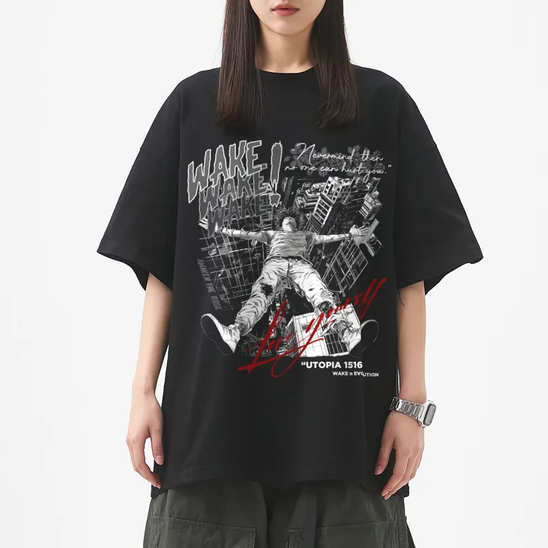 AWAKEN THE ROSE T Shirts Unisex Black-2