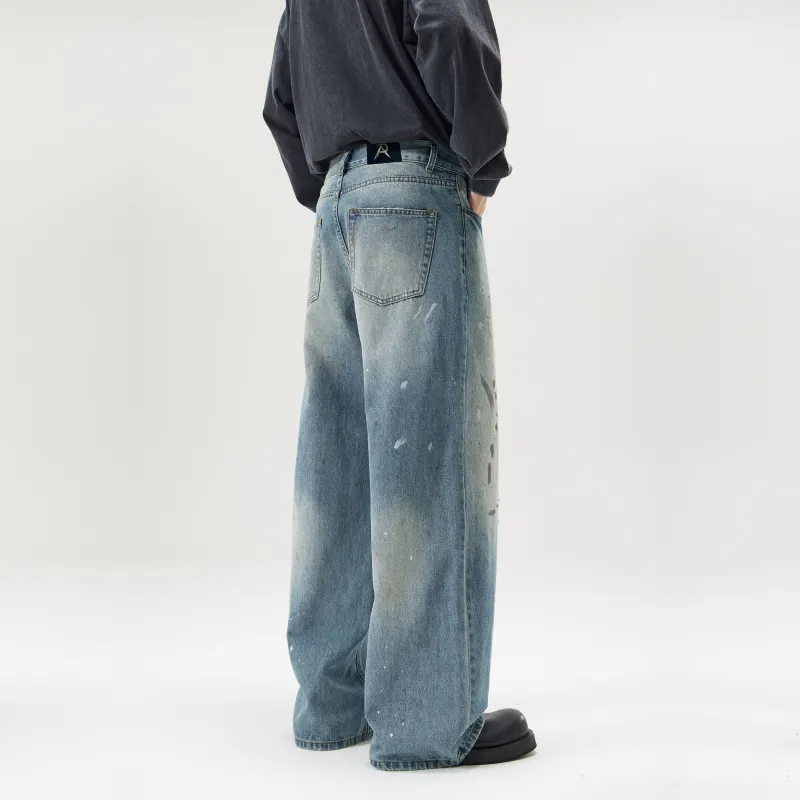 AWAKEN THE ROSE Jeans Unisex Blue-3