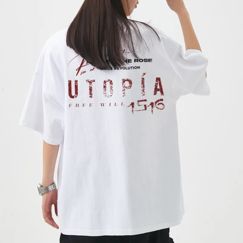 AWAKEN THE ROSE T Shirt Unisex White-3