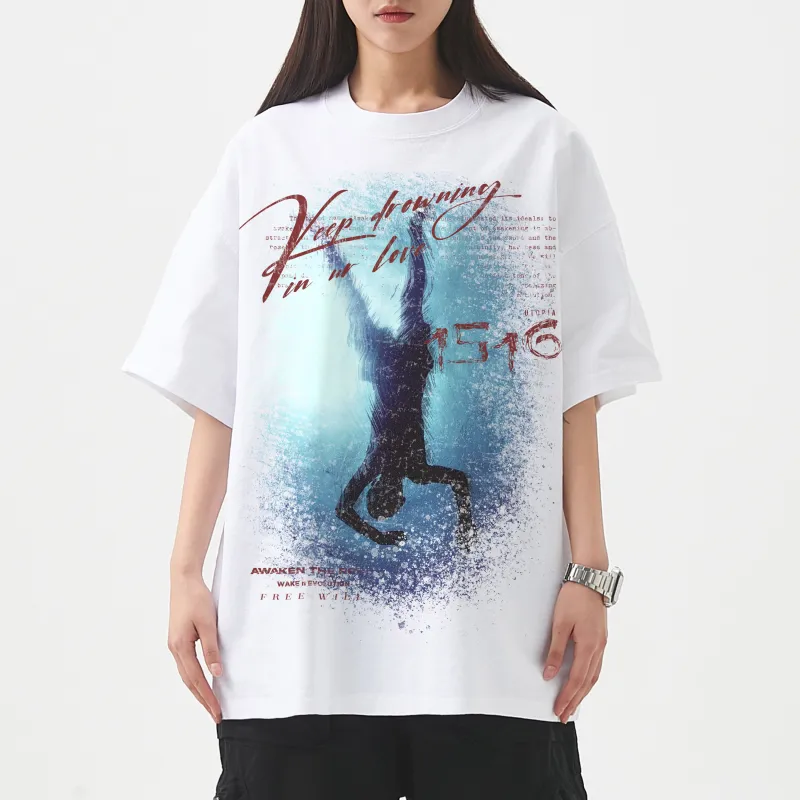 AWAKEN THE ROSE T Shirt Unisex White-2