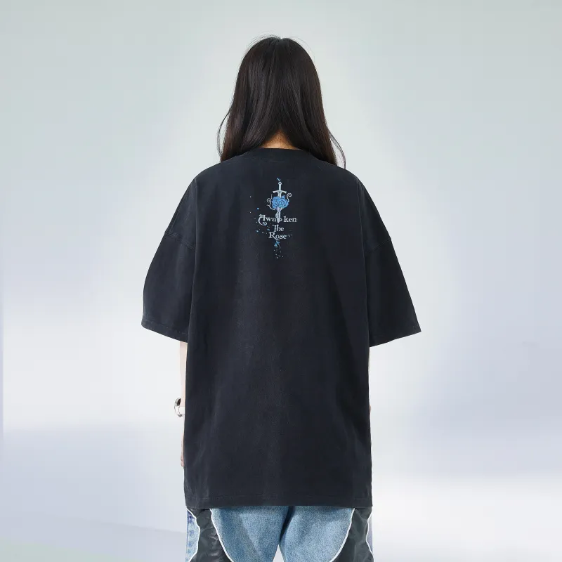 AWAKEN THE ROSE T Shirts Unisex Black-4