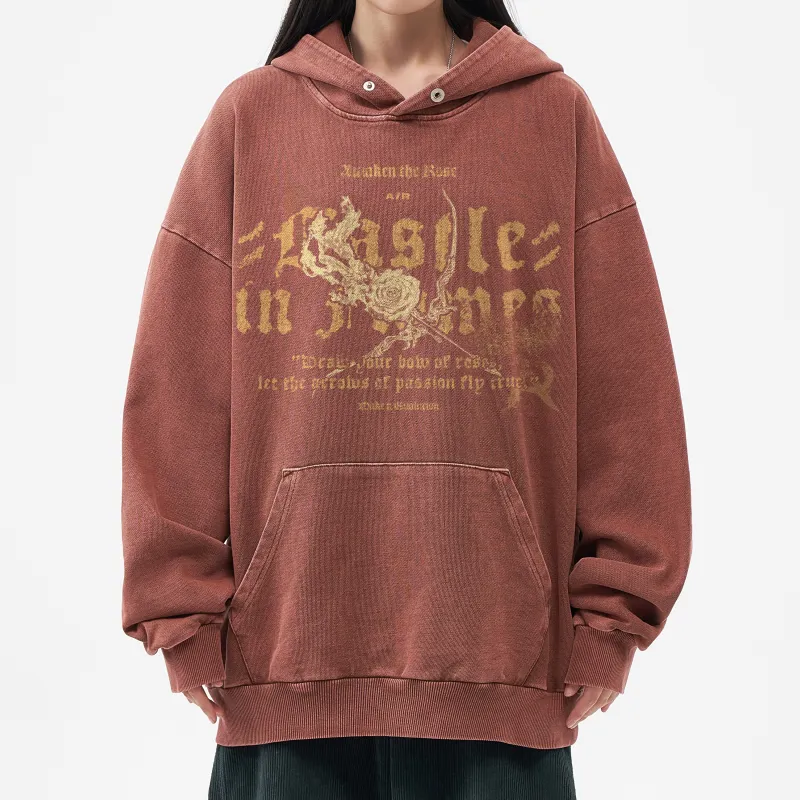 AWAKEN THE ROSE Sweatshirt Unisex Brick Red-2