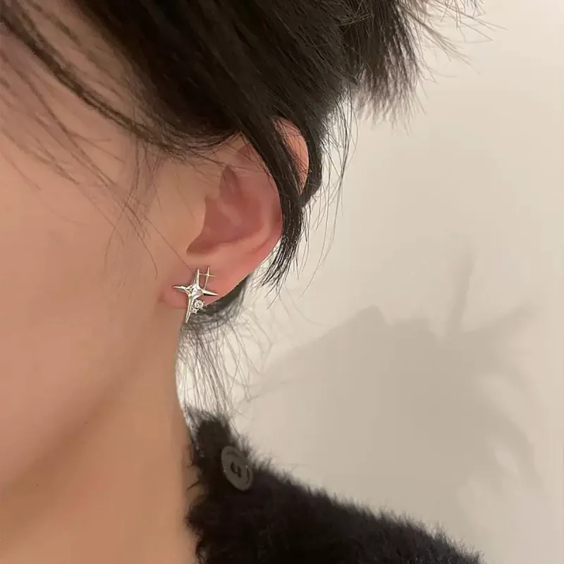 OFLY S925 Silver Stud Earring Stud Earrings Unisex-7