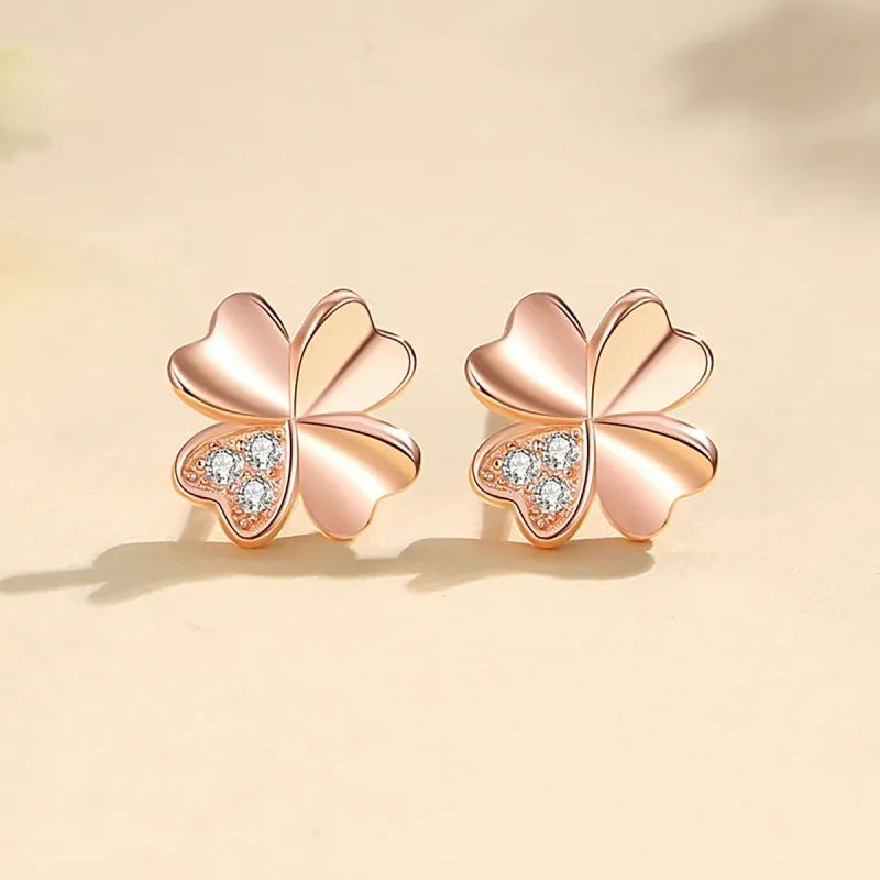 OFLY S925 Silver Stud Stud Earrings Women's-2