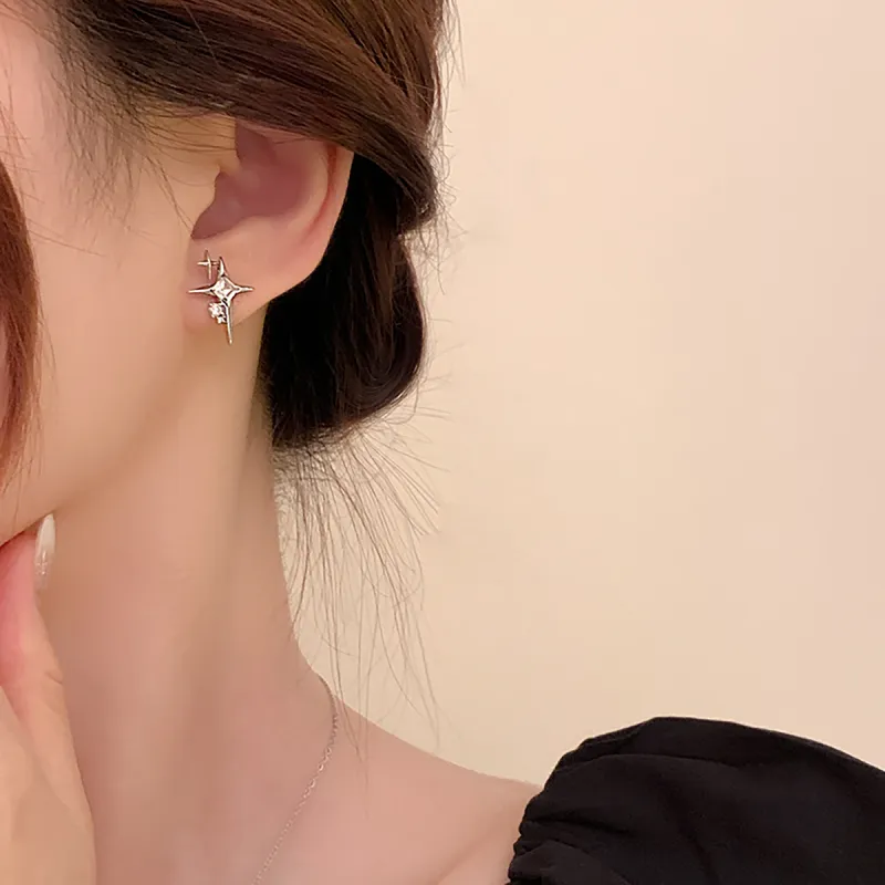 OFLY S925 Silver Stud Earring Stud Earrings Unisex-6