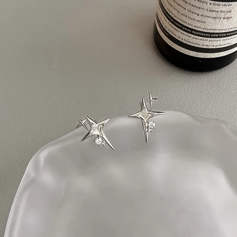 OFLY S925 Silver Stud Earring Stud Earrings Unisex-1