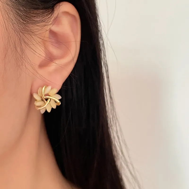 OFLY S925 Silver Stud Earrings Women's-6