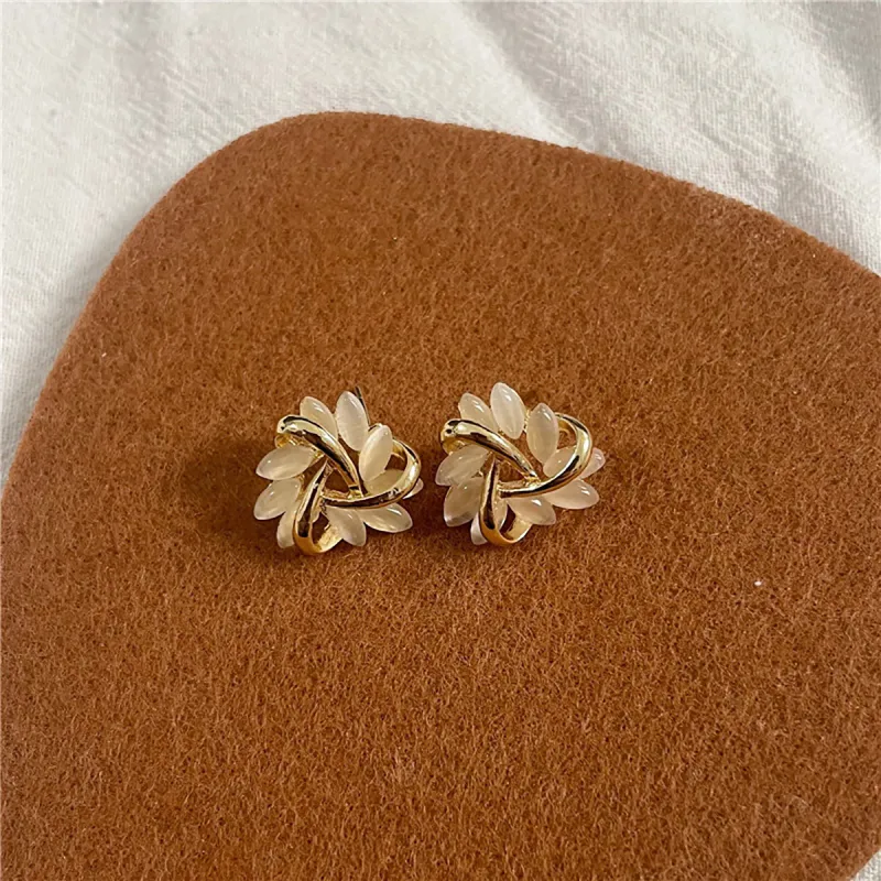 OFLY S925 Silver Stud Earrings Women's-3
