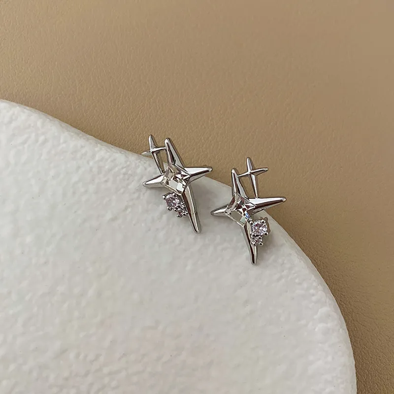 OFLY S925 Silver Stud Earring Stud Earrings Unisex-2