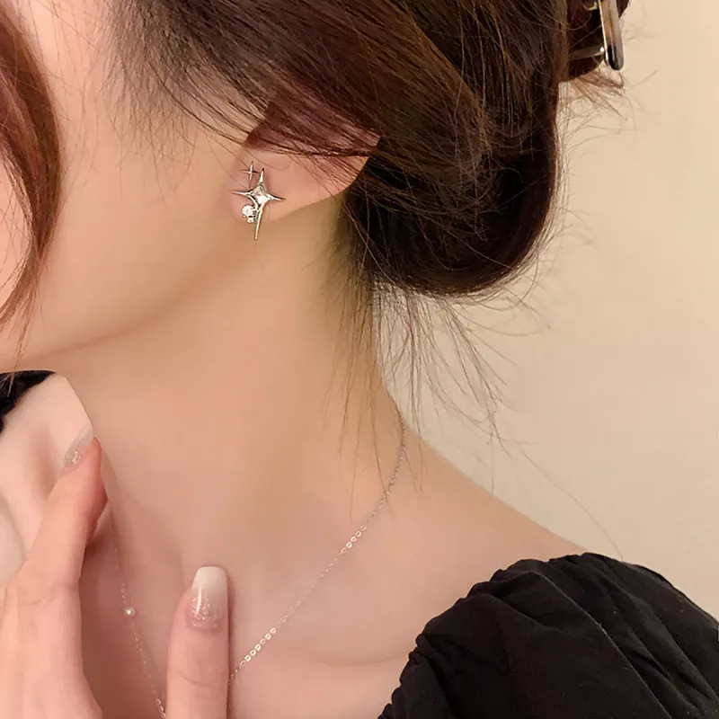 OFLY S925 Silver Stud Earring Stud Earrings Unisex-5