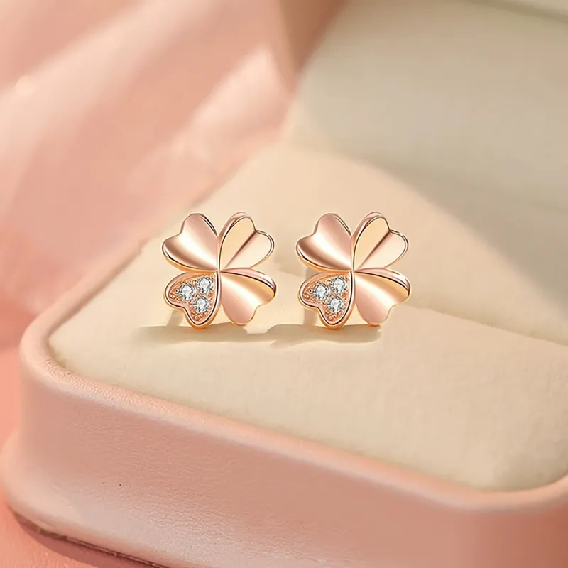 OFLY S925 Silver Stud Stud Earrings Women's-1