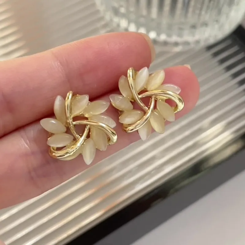 OFLY S925 Silver Stud Earrings Women's-4