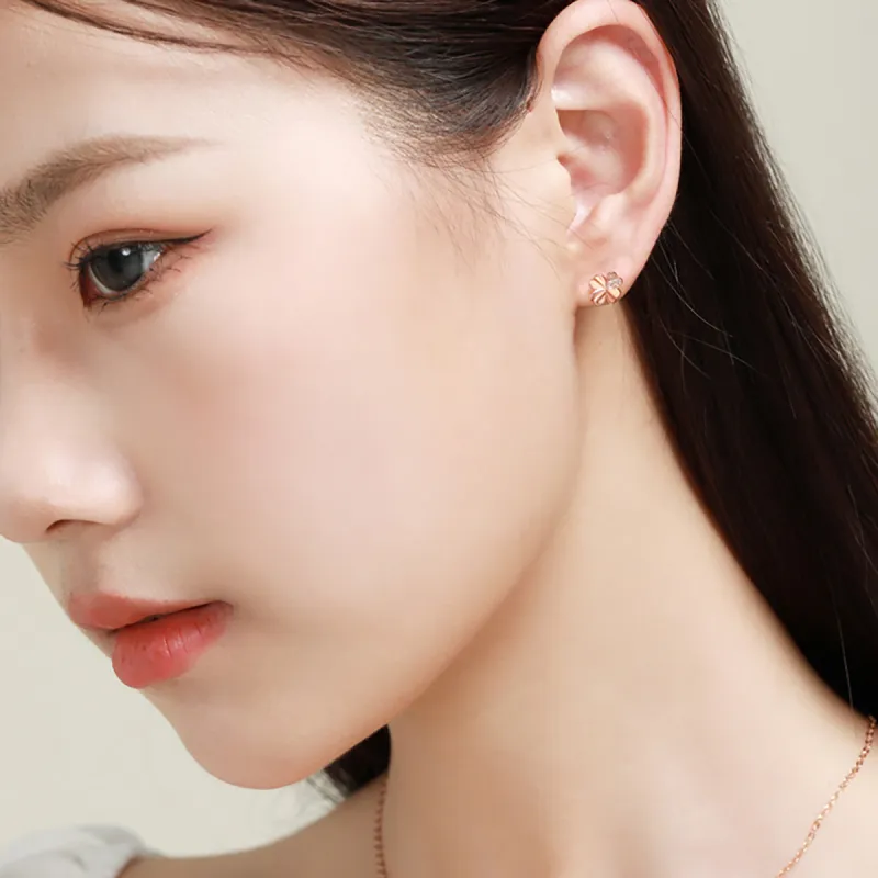 OFLY S925 Silver Stud Stud Earrings Women's-4