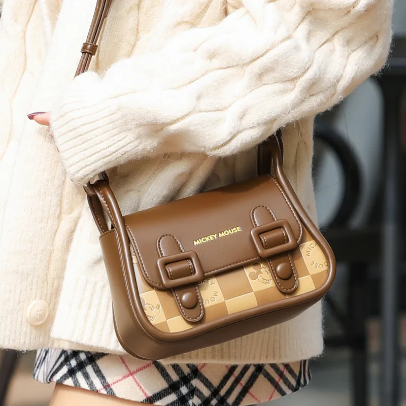 Disney Mickey Series PU Crossbody Bag Shoulder Bag Underarm Handbag Regular Women's Brown-7