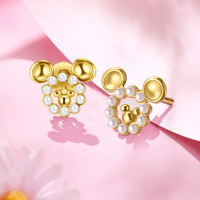 Disney S925 Silver Stud Earrings Women's-1