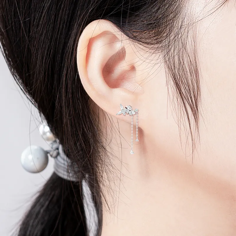 Disney S925 Silver Stud Earrings Women's-2
