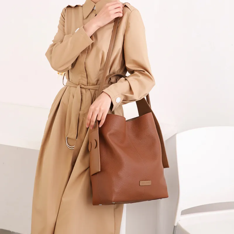 Disney Mickey Series PU Leather Tote Bag, Shopping Bag, Handbag, Shoulder Bag, Crossbody Bag Large Size Women's Brown-2