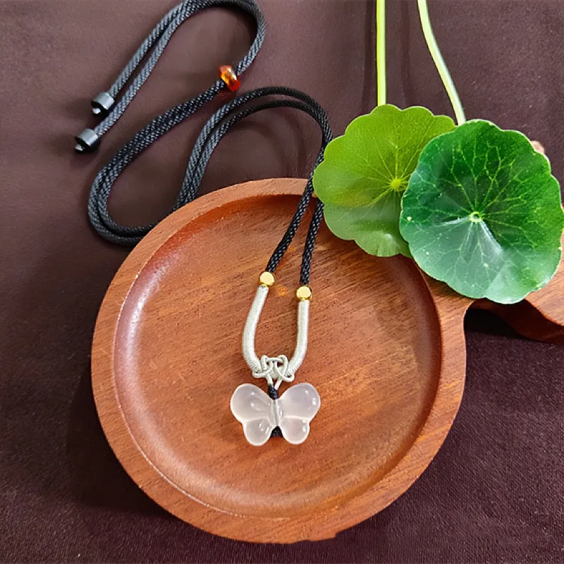 Listen To The Flowers Bloom Agate Necklaces Women's-4