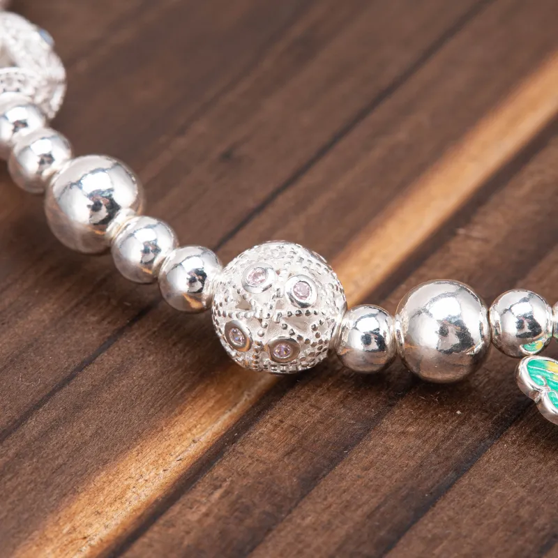 Listen To The Flowers Bloom 999 Fine Silver Bracelets Women's-3