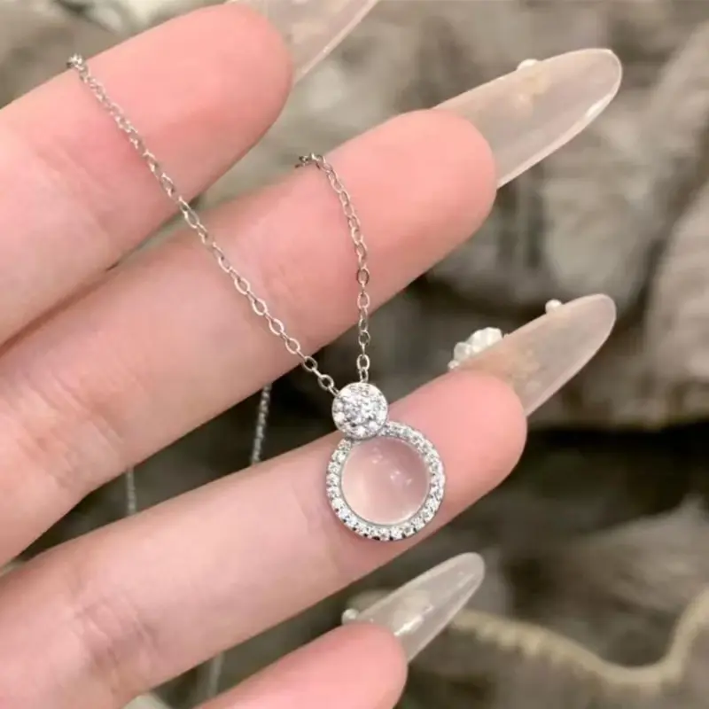 Listen To The Flowers Bloom Zircon Necklaces Women's-2