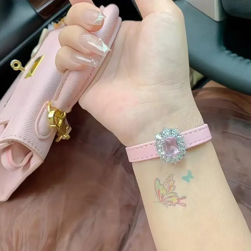 Listen To The Flowers Bloom Leather Bracelets Women's-1