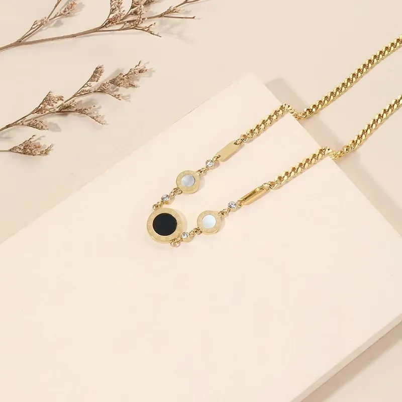 Listen To The Flowers Bloom Titanium Steel Necklaces Women's-4
