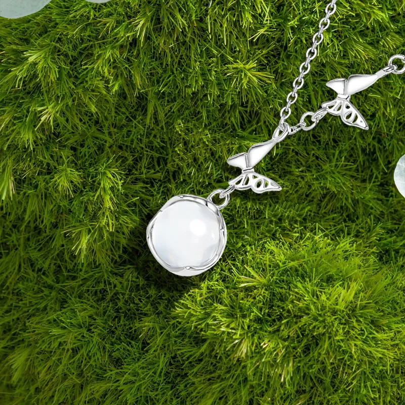 Listen To The Flowers Bloom Chalcedony Necklaces Women's-3