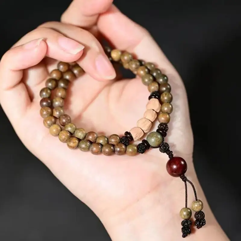 Listen To The Flowers Bloom Sandalwood Wooden Bracelets Unisex-3